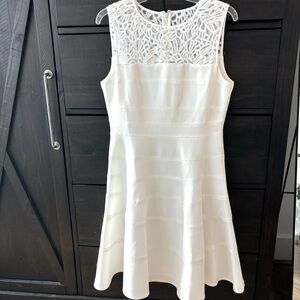 EUC White House Black Market White Dress